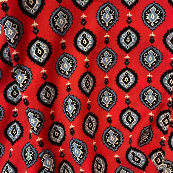 Tristan, dress. Size small, Printed fabric, All red lining, Midi or Maxi. - Picture 7 of 12